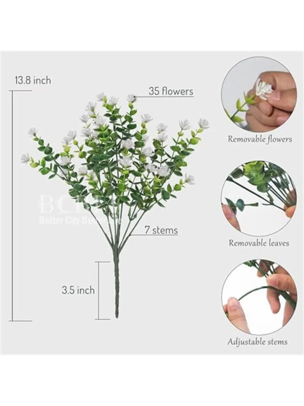Artificial Outdoor Flowers UV Resistant Faux Plants Porch Patio Garden Decor